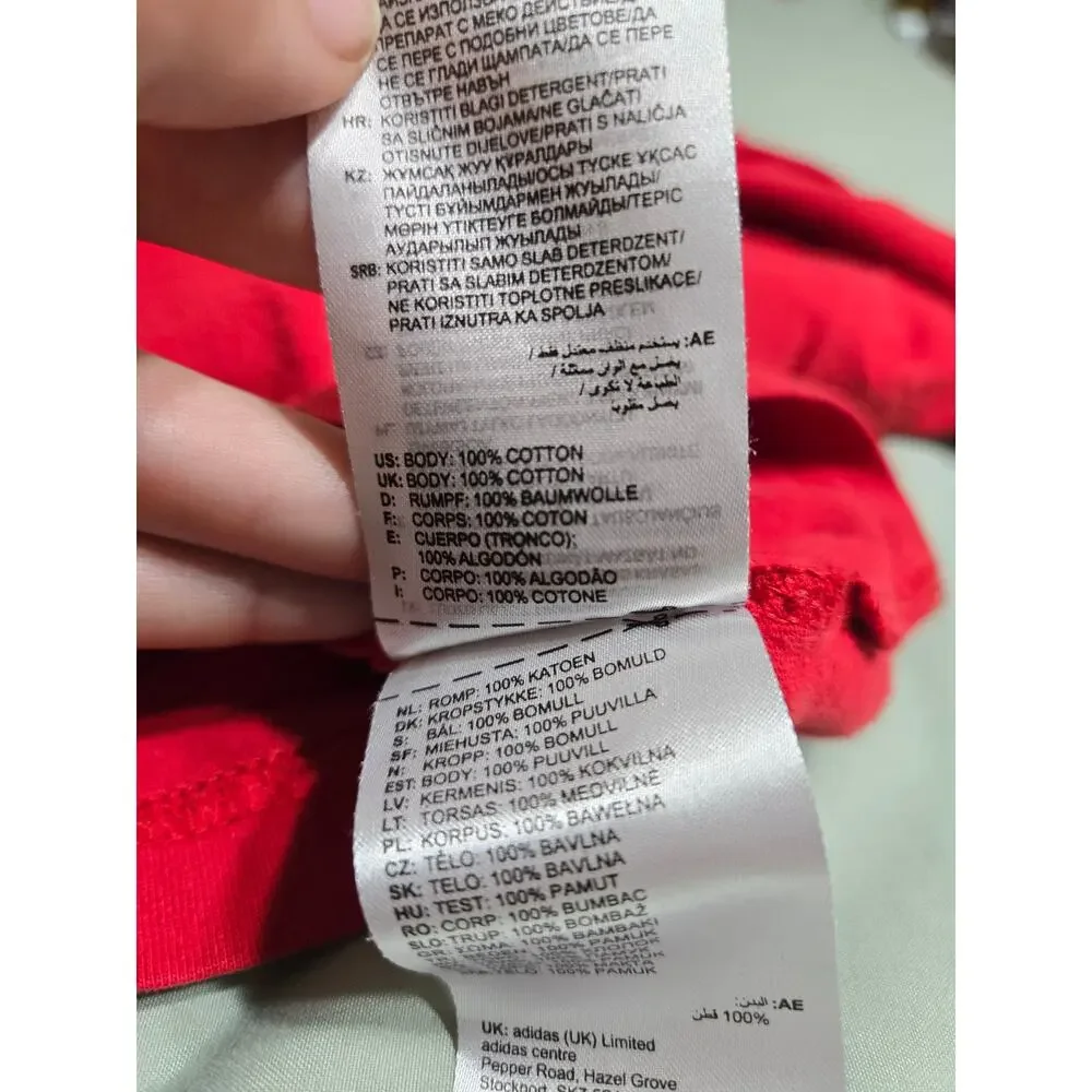Adidas small men's red tshirt